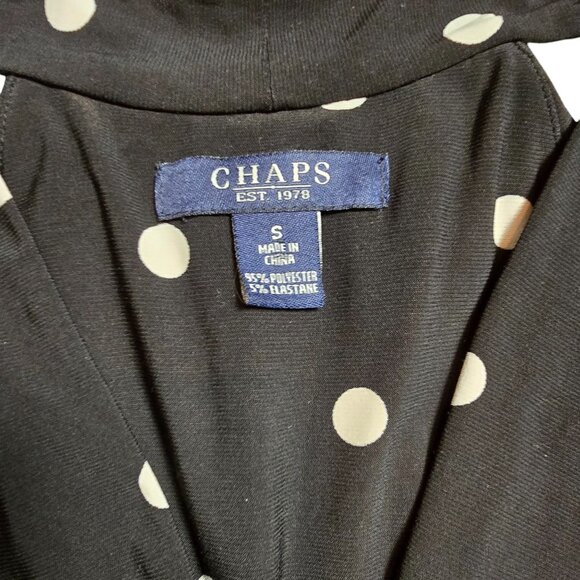 Chaps Black and White Polka Dot Dress Size: S Excellent Used Condition‎ - Picture 2 of 6